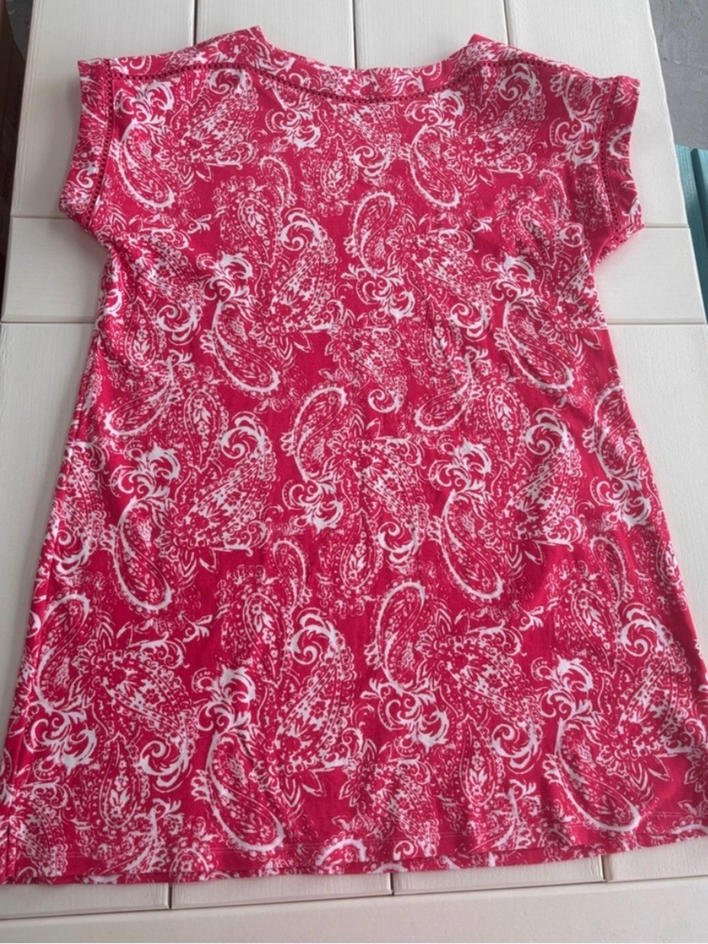 Kim Rogers Pink & White Paisley Dress XL